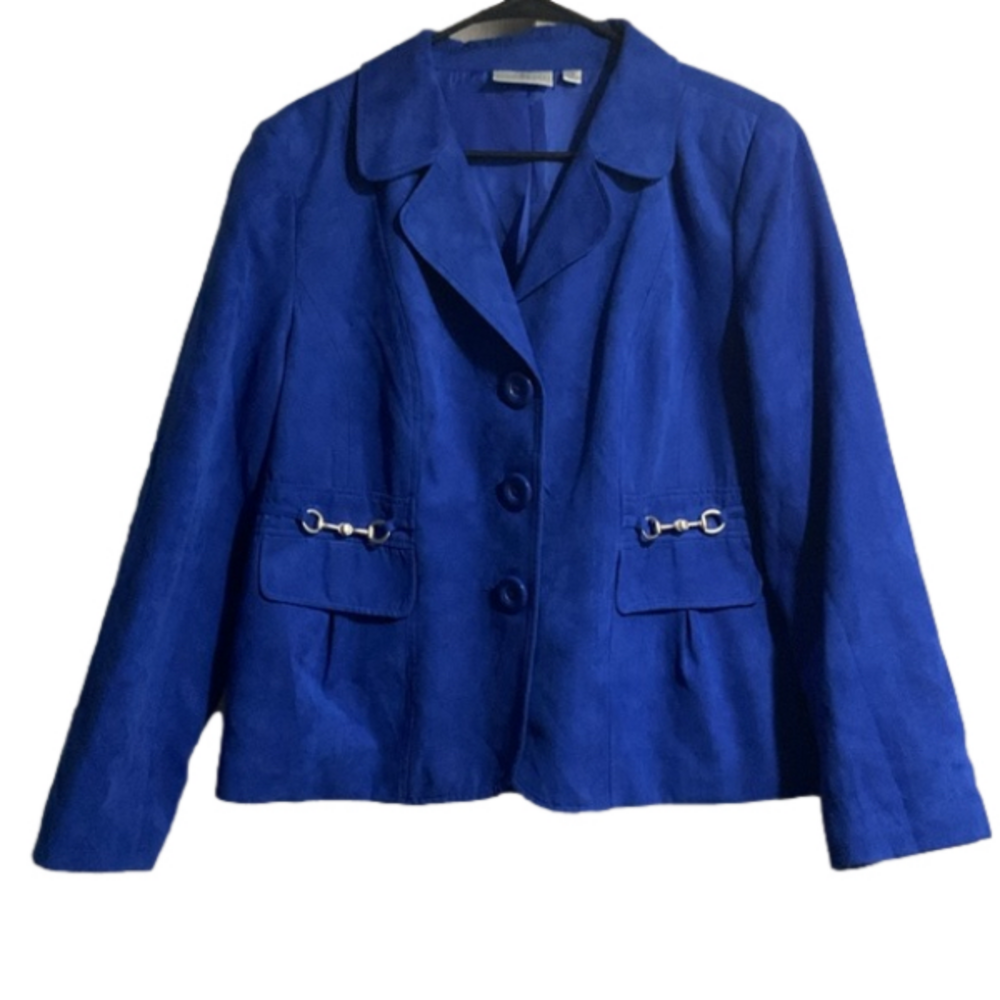 Studio Works Royal Blue Button Front Blazer